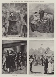 La regina e i rappresentanti delle nazioni straniere